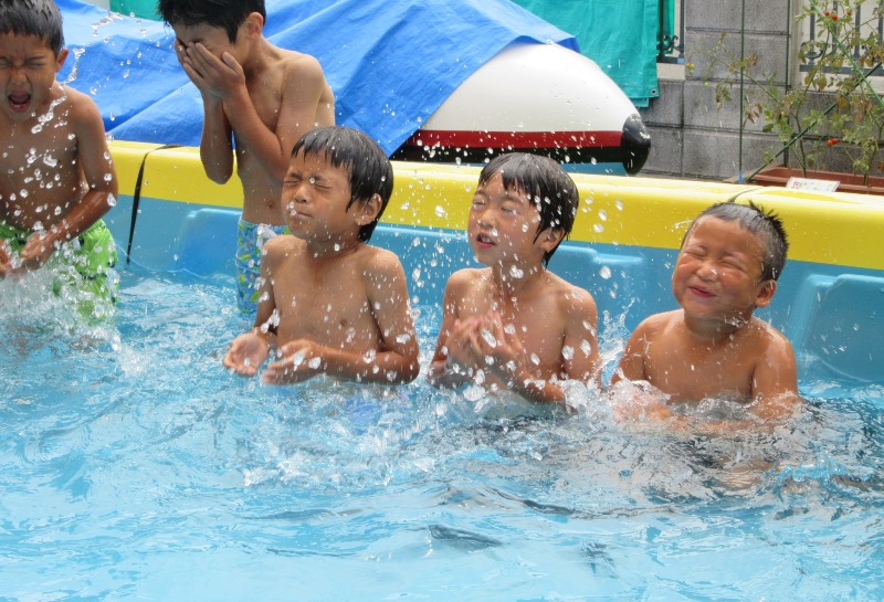 ♫最後のプール遊び＆幼稚園紹介♫