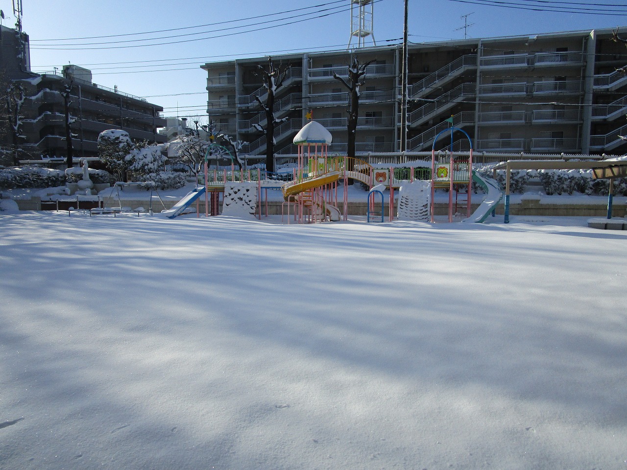 サンシティ聖母幼稚園雪の日